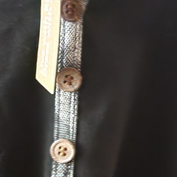 Bloomchic womens black and white henley long sleeve size 10 or us M NWT - Picture 7 of 9